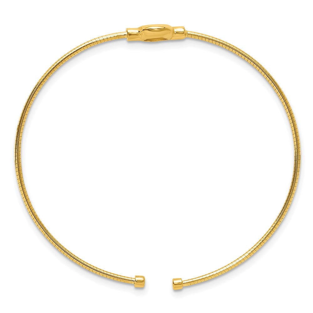 Gold Plated Sterling Silver Polished Opal Cuff Bracelet