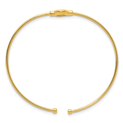 Gold Plated Sterling Silver Polished Opal Cuff Bracelet