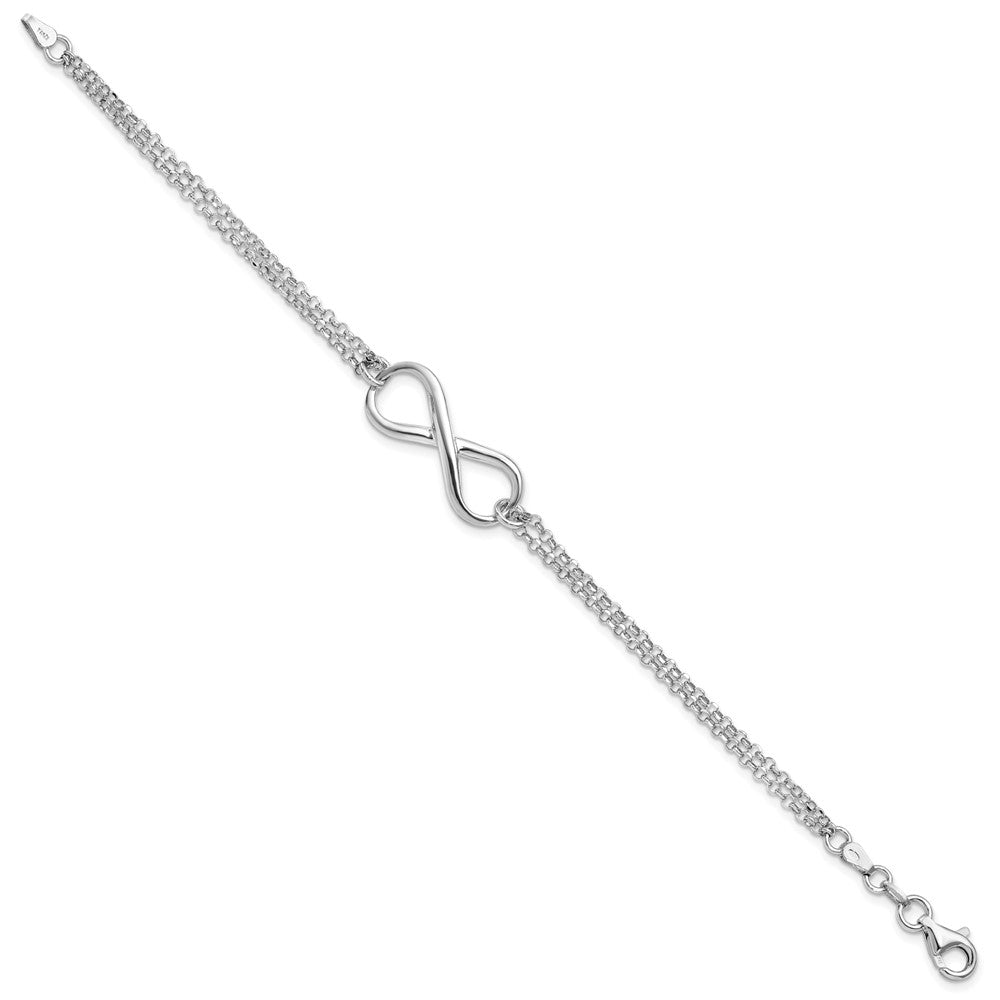 7.5 Inch Sterling Silver Infinity Symbol Bracelet