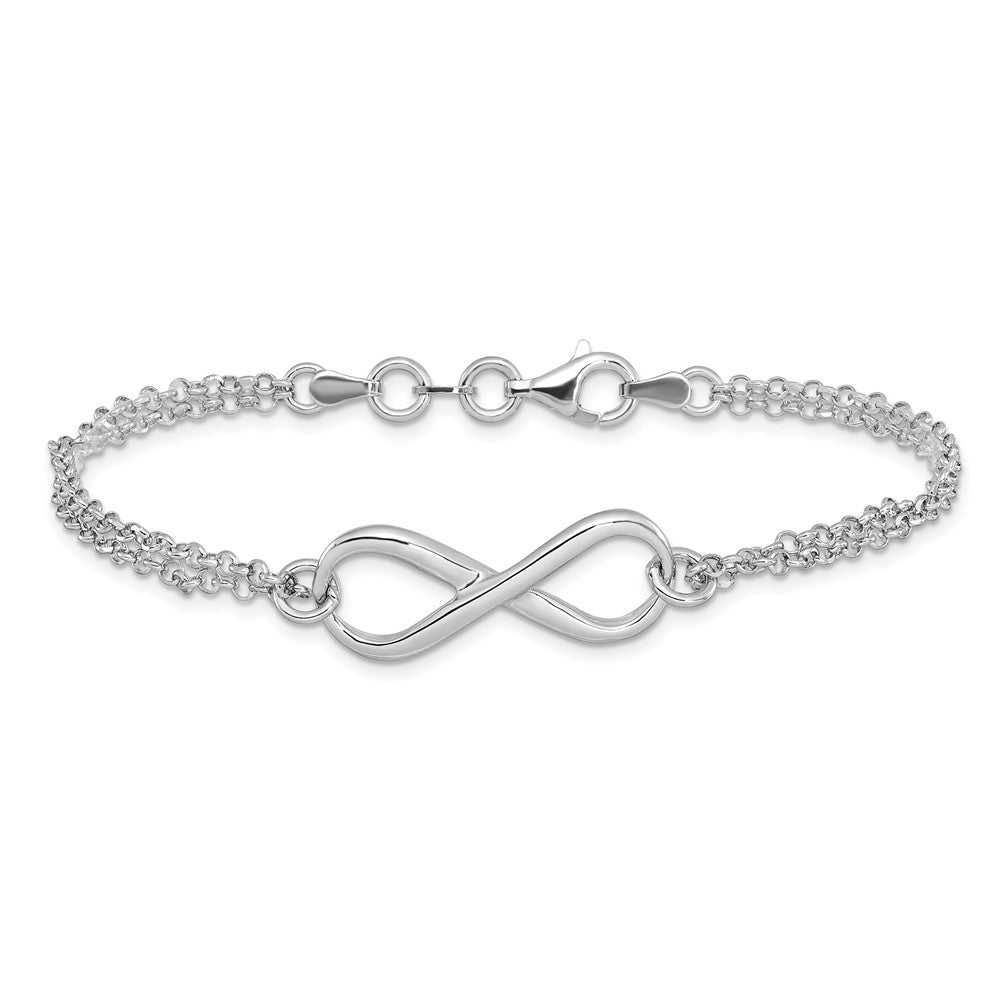 7.5 Inch Sterling Silver Infinity Symbol Bracelet