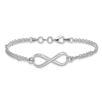 7.5 Inch Sterling Silver Infinity Symbol Bracelet