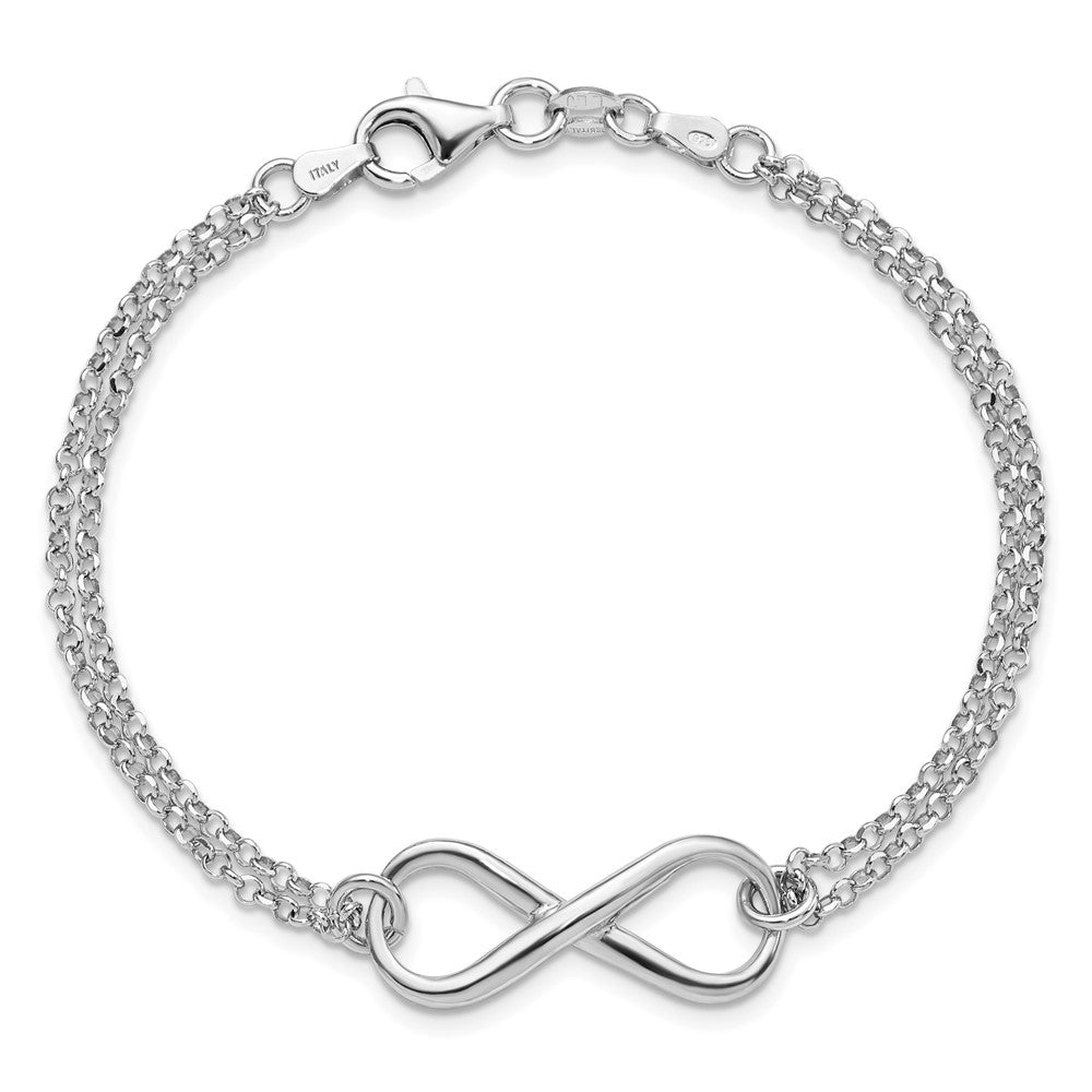 7.5 Inch Sterling Silver Infinity Symbol Bracelet