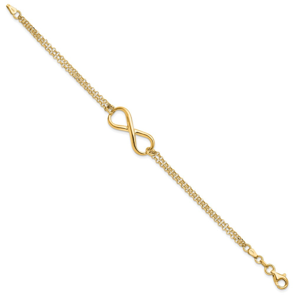 Gold Plated Sterling Silver Infinity Symbol Bracelet