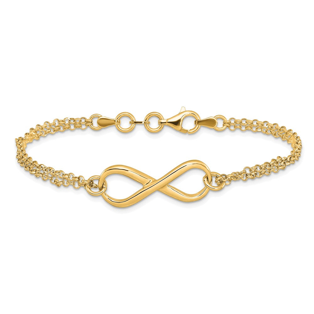 Gold Plated Sterling Silver Infinity Symbol Bracelet