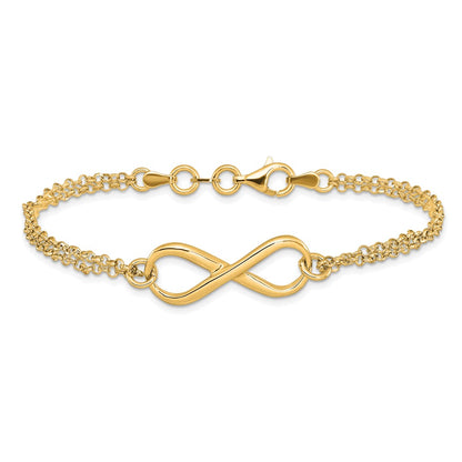 Gold Plated Sterling Silver Infinity Symbol Bracelet