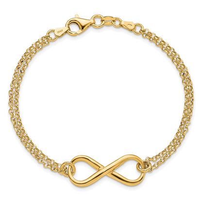 Gold Plated Sterling Silver Infinity Symbol Bracelet