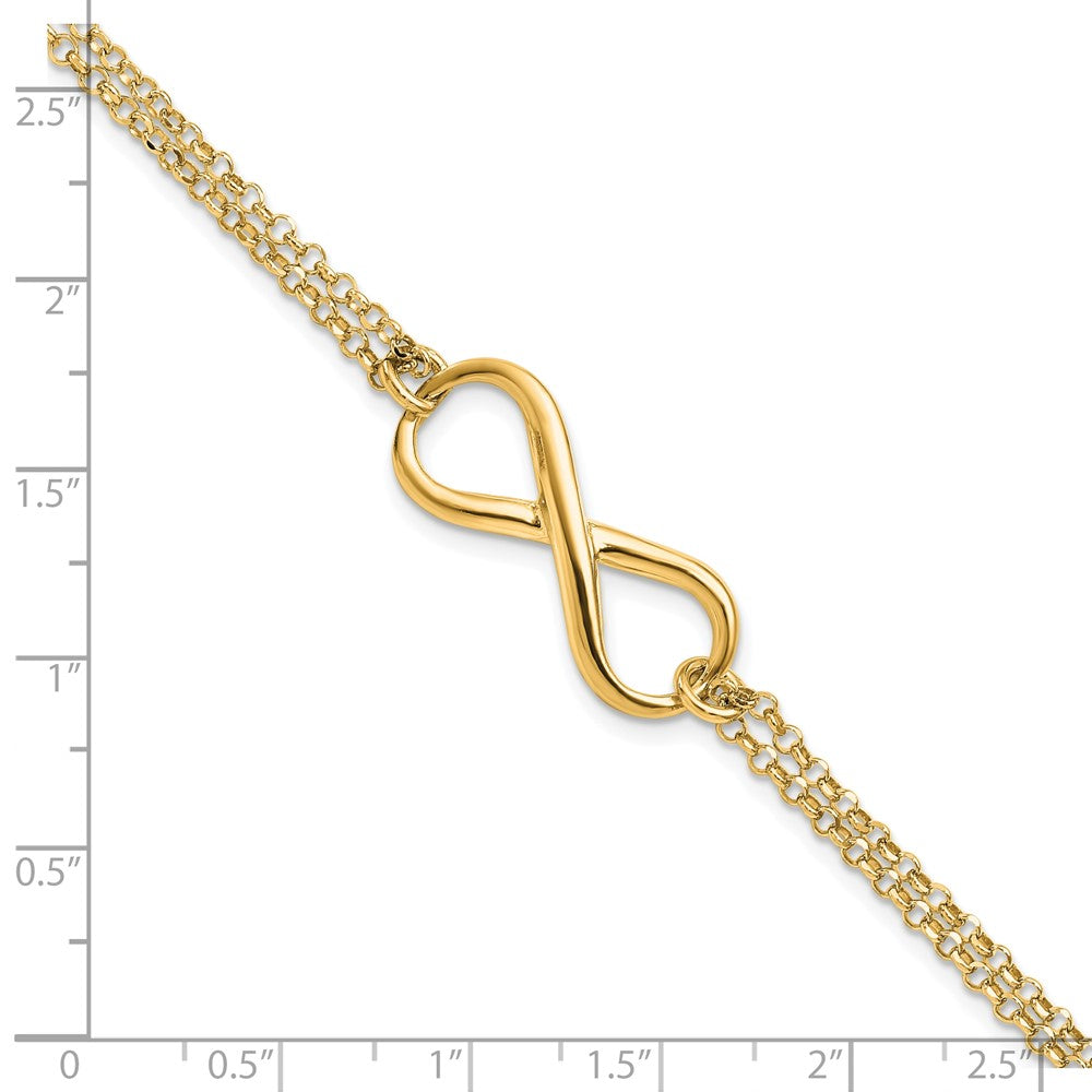 Gold Plated Sterling Silver Infinity Symbol Bracelet