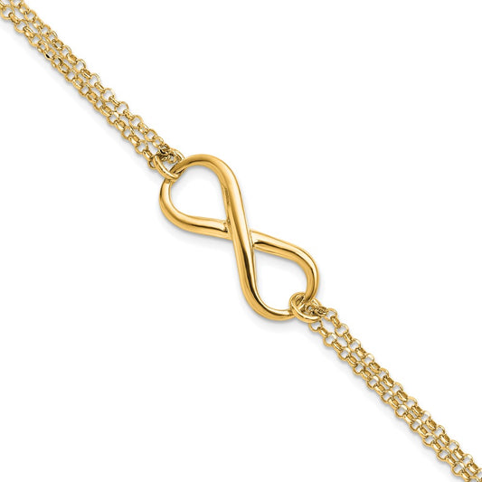 Gold Plated Sterling Silver Infinity Symbol Bracelet
