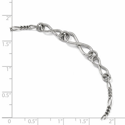 Sterling Silver Infinity W/1In Ext. Anklet