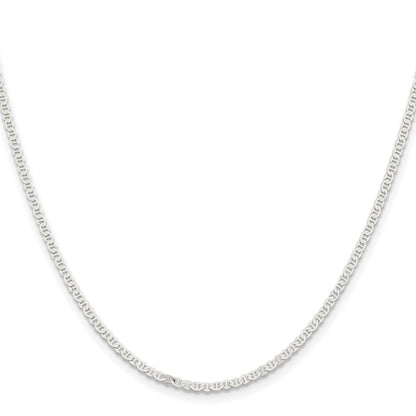 Sterling Silver 2.25mm Flat Anchor Chain Necklace