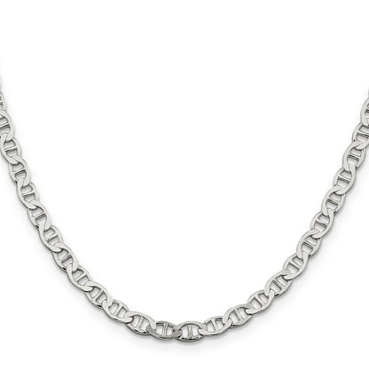 20 Inch Sterling Silver 4.75mm Flat Anchor Chain Necklace