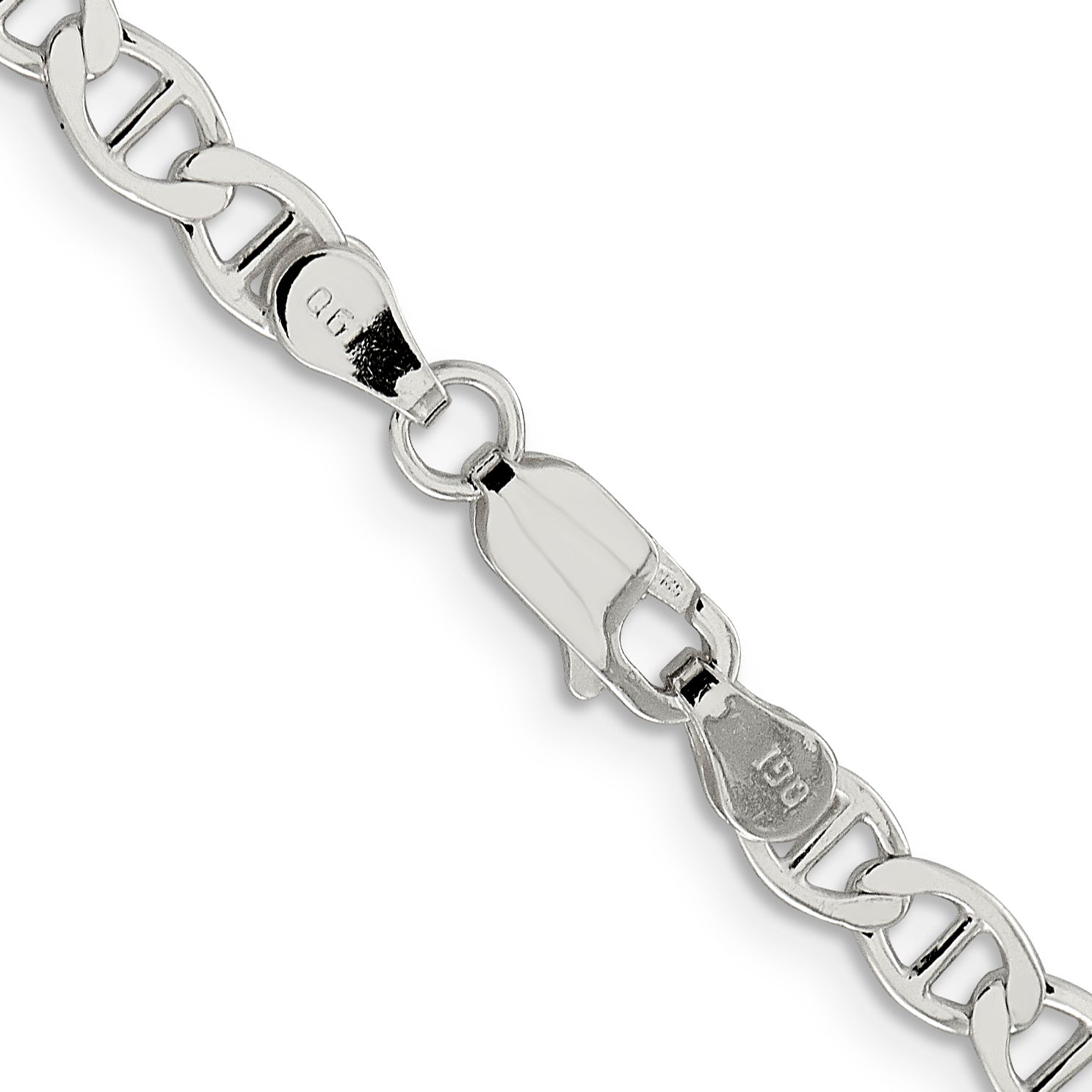 20 Inch Sterling Silver 4.75mm Flat Anchor Chain Necklace