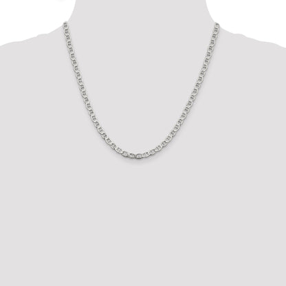 20 Inch Sterling Silver 4.75mm Flat Anchor Chain Necklace