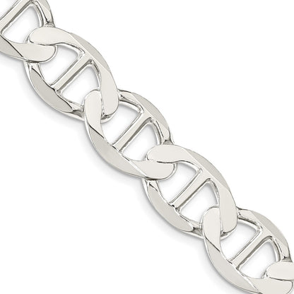 20 Inch Sterling Silver 12.3mm Flat Anchor Chain Necklace