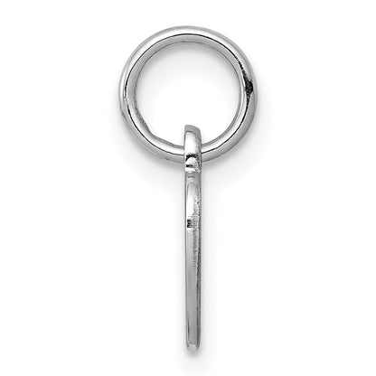 Sterling Silver Ss Rh-Plt Engraveable Heart Polished Front/Satin Back Disc Charm