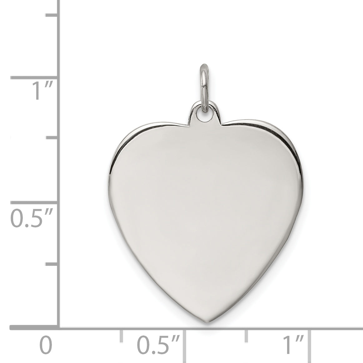 Ss/Rose Plated Sterling Silver Rg Engraveable Heart Polished Front/Satin Back Disc