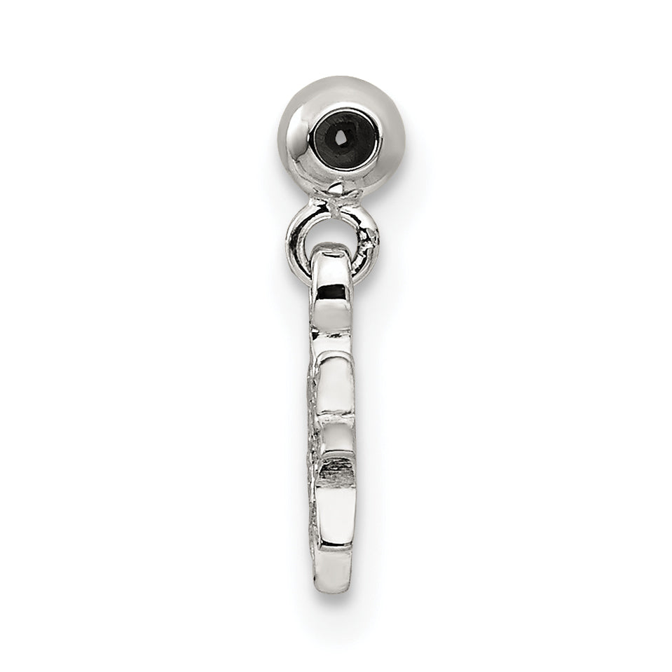 Sterling Silver Mio Memento Cz Dangle Star Charm