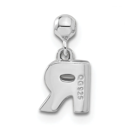 Sterling Silver Mio Memento Letter R Dangle Initial Charm