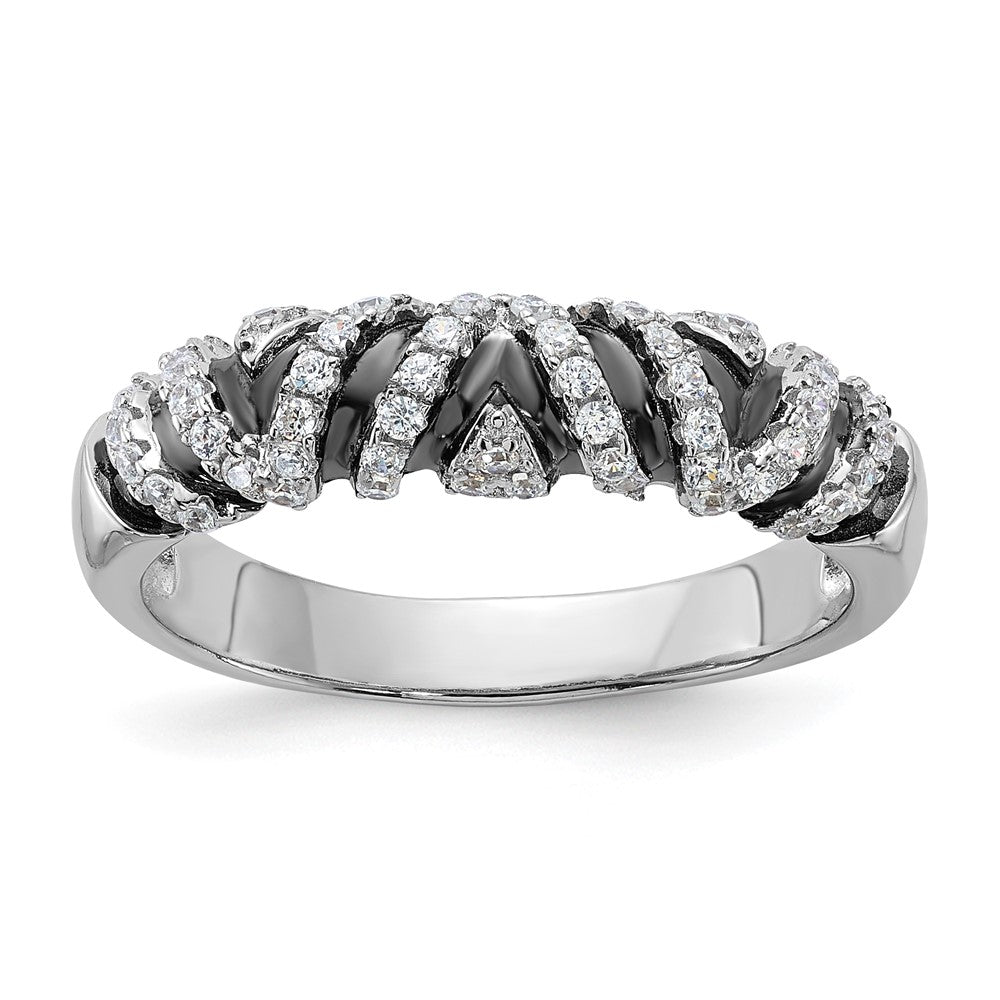 Sterling Silver & Cz True Fire Ring (QMP1044-7) – Goldia.com.au