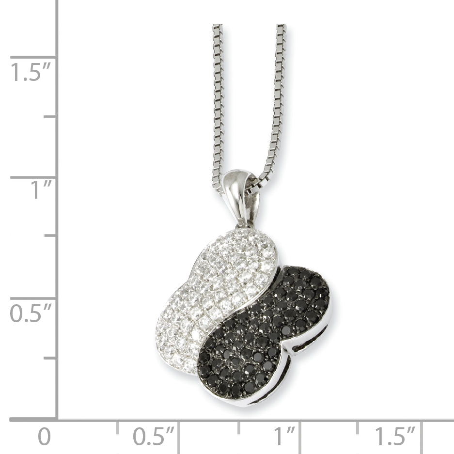 Sterling Silver & Cz Necklace