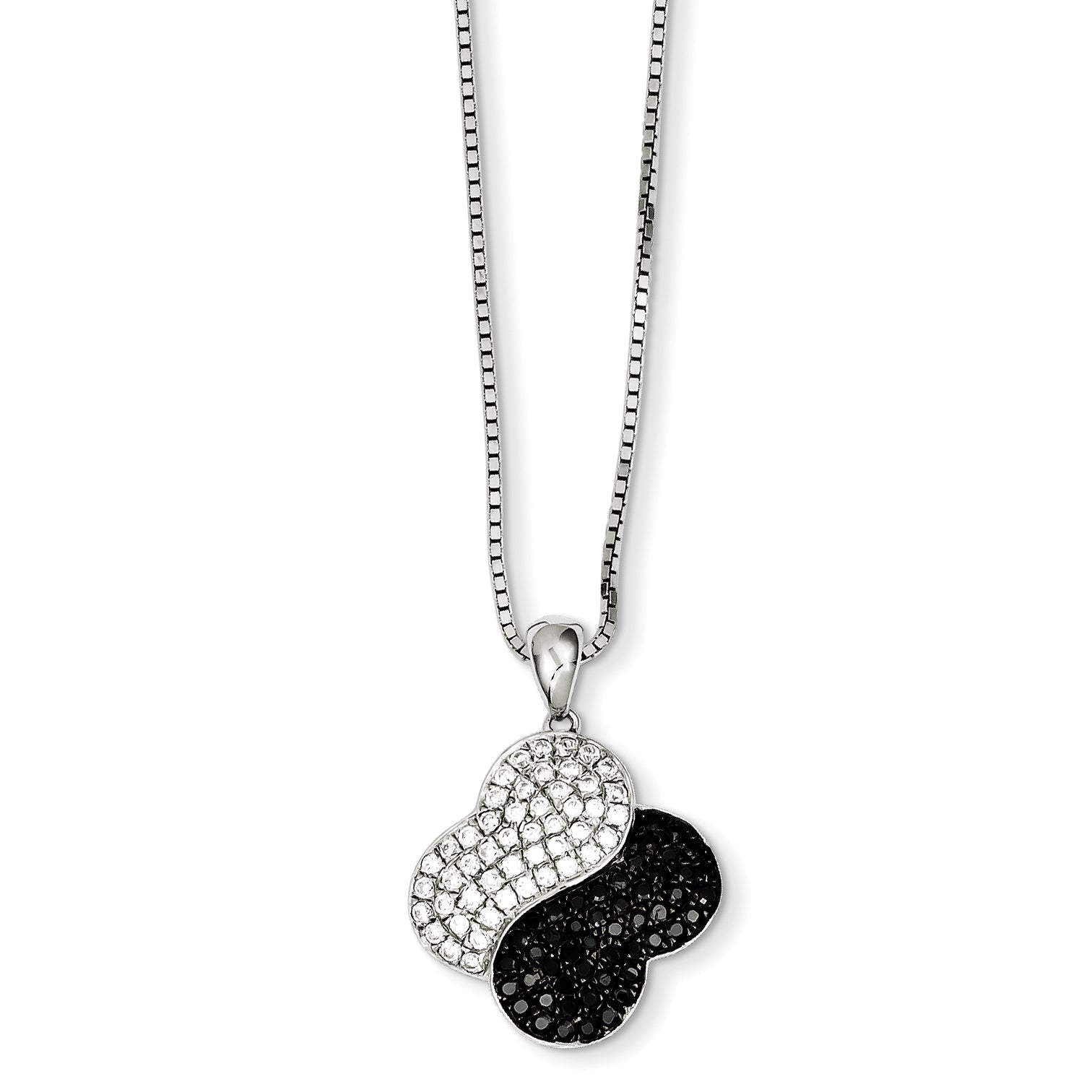 Sterling Silver & Cz Necklace