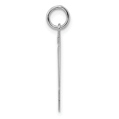 Sterling Silver Sterling/Silver Rhodium-Plated Polished Number 14 Charm