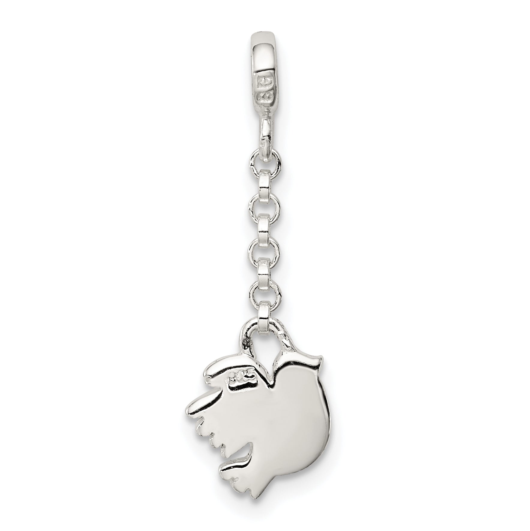Sterling Silver Polished Bird 1/2In Dangle Enhancer