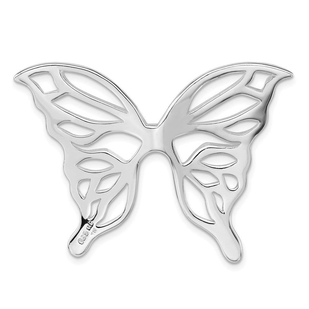 Sterling Silver Polished Butterfly Pendant