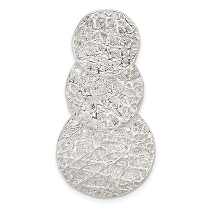 Sterling Silver Textured Circles Slide