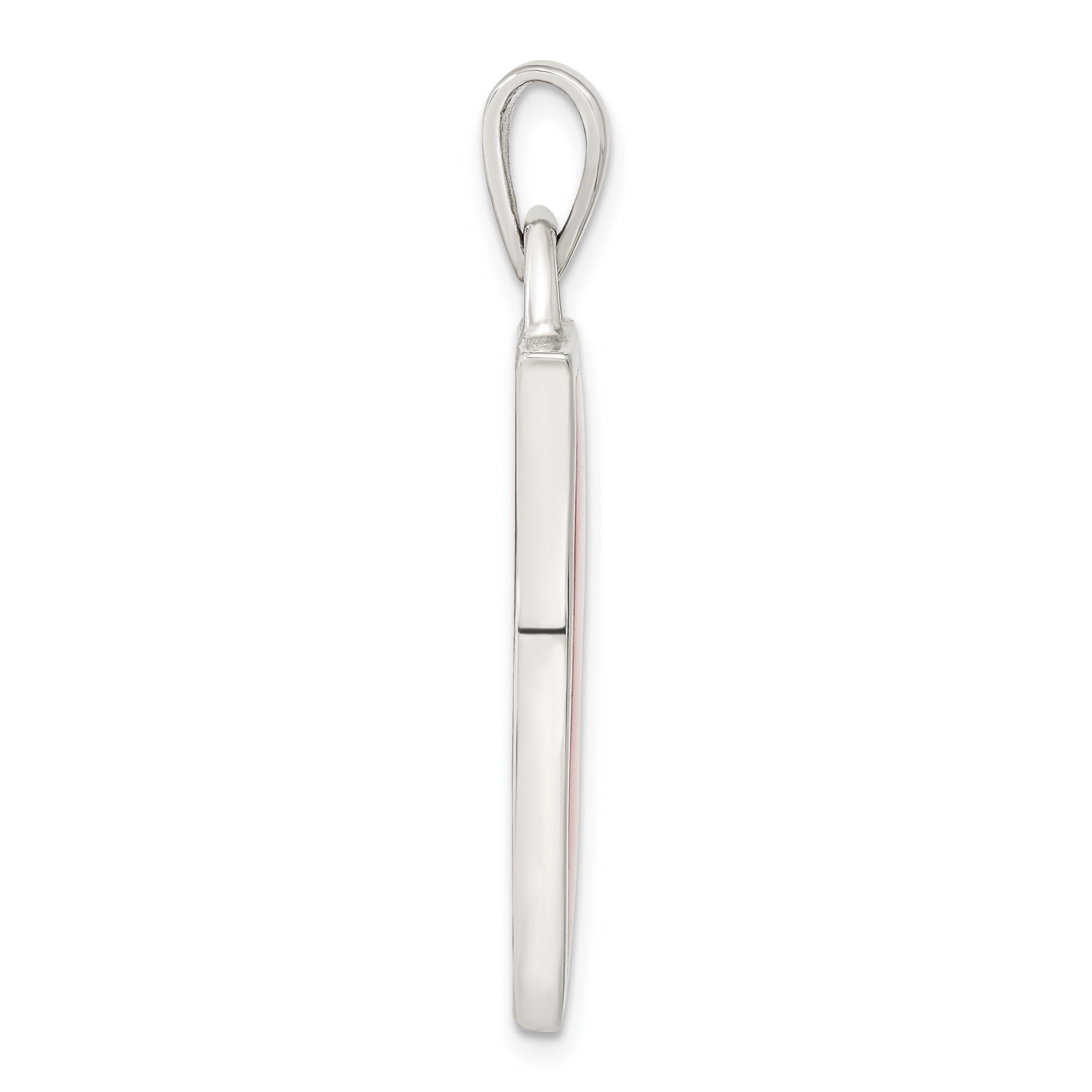 Sterling Silver Pink Mother Of Pearl Pendant