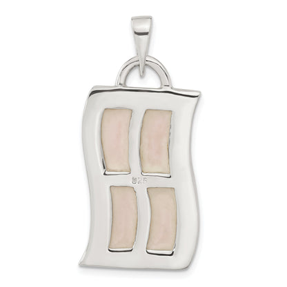 Sterling Silver Pink Mother Of Pearl Pendant