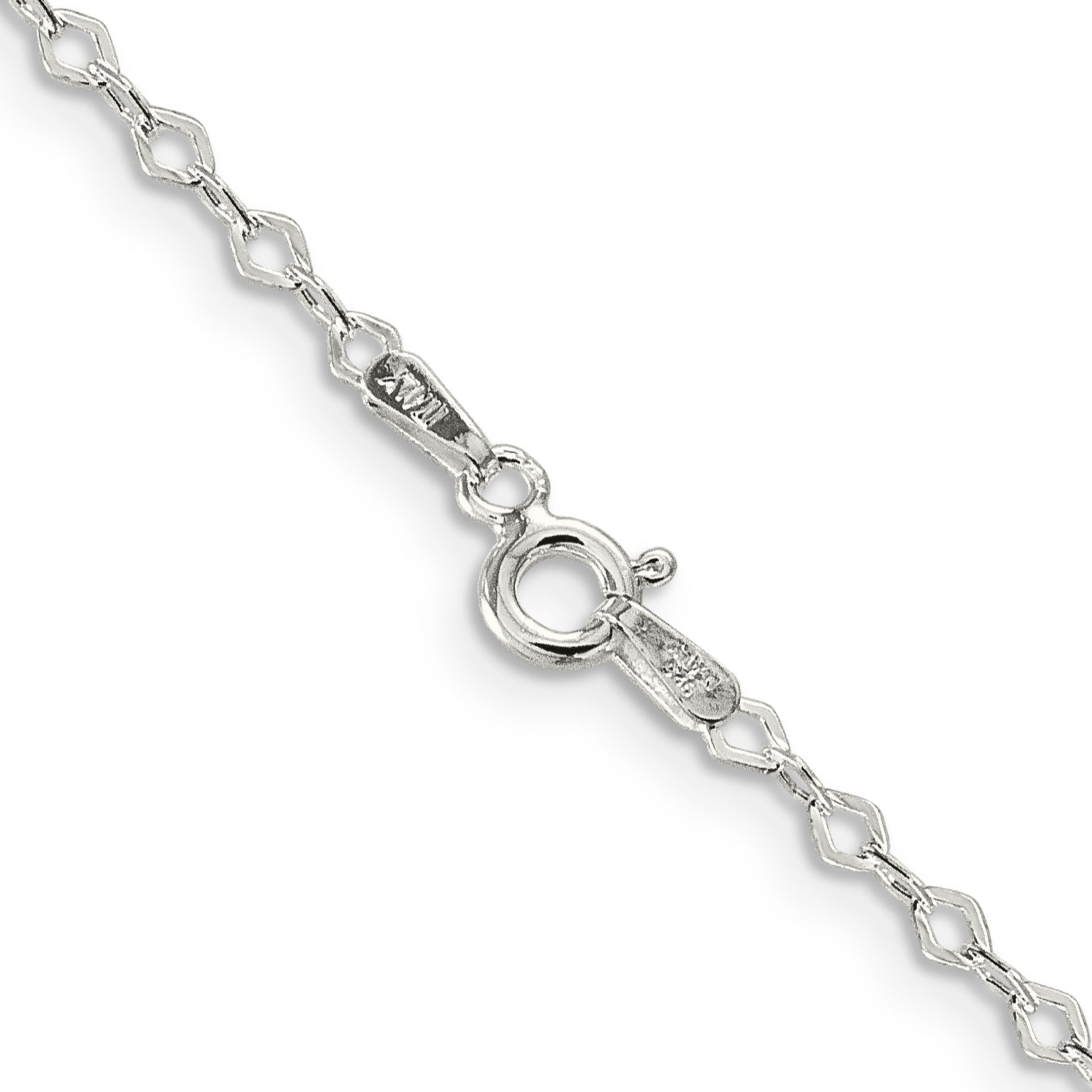 20 Inch Sterling Silver 2.25mm Fancy Rolo Chain Necklace