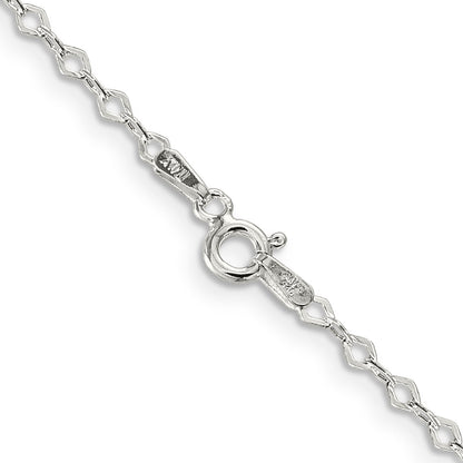 20 Inch Sterling Silver 2.25mm Fancy Rolo Chain Necklace