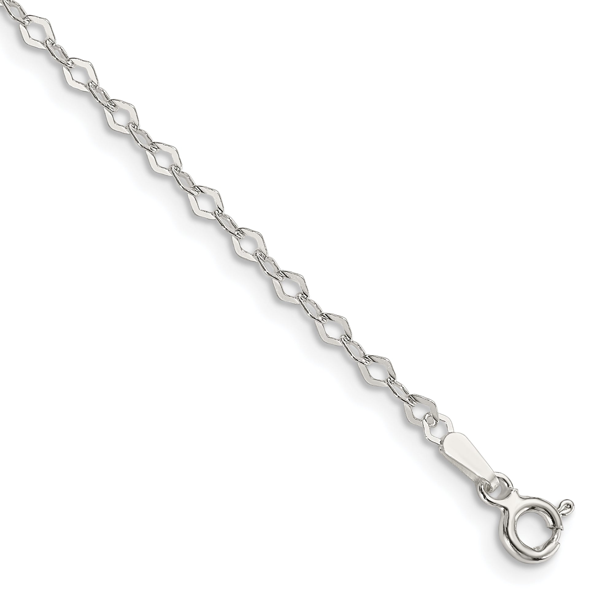 7 Inch Sterling Silver 2.25mm Fancy Rolo Chain Bracelet