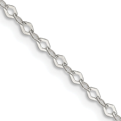 18 Inch Sterling Silver 2.25mm Fancy Rolo Chain Necklace