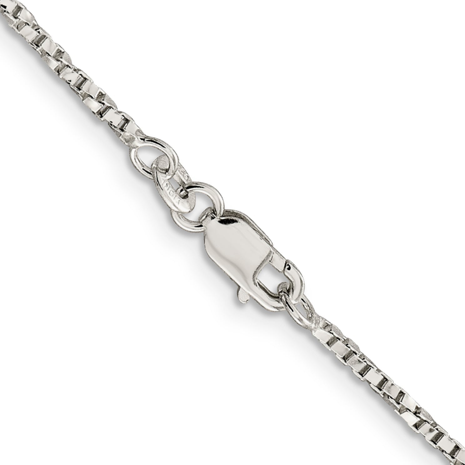 16 Inch Sterling Silver 1.75mm Twisted Box Chain Necklace
