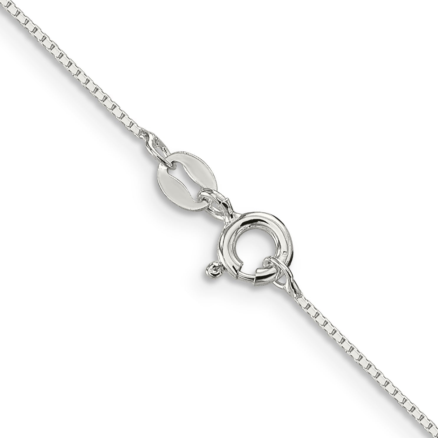 Sterling Silver Rhodium-Plated .6mm Mirror Box Chain Necklace