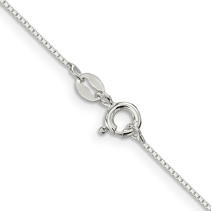 Sterling Silver Rhodium-Plated .6mm Mirror Box Chain Necklace