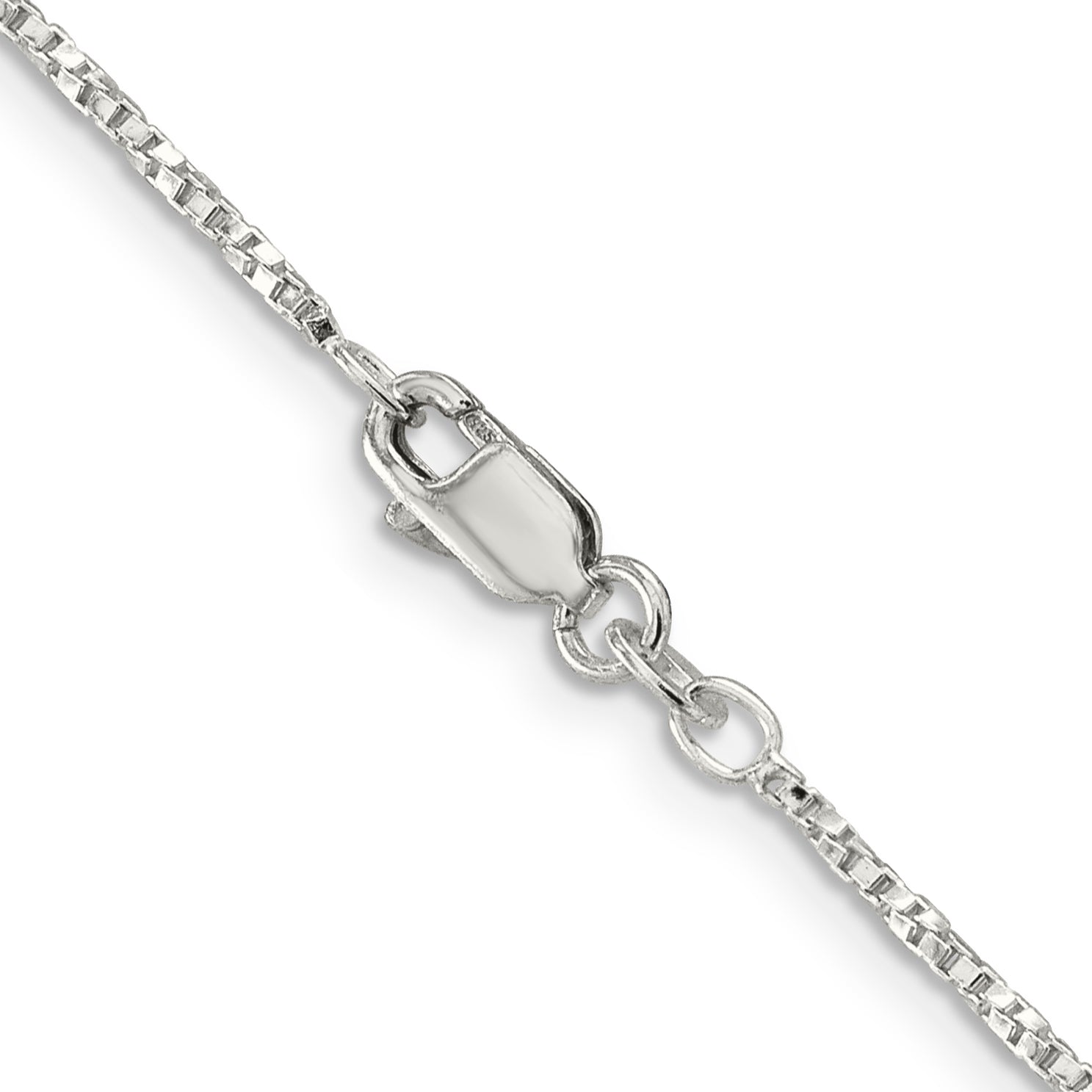 22 Inch Sterling Silver 1.35mm Twisted Box Chain Necklace – goldia.com.au