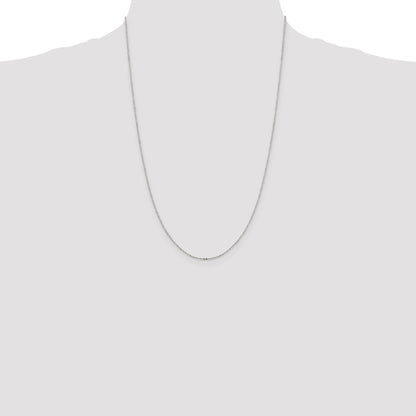 24 Inch Sterling Silver 1.15mm Flat Cable Chain Necklace