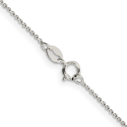 24 Inch Sterling Silver 1mm 8 Sided D/C Cable Chain Necklace