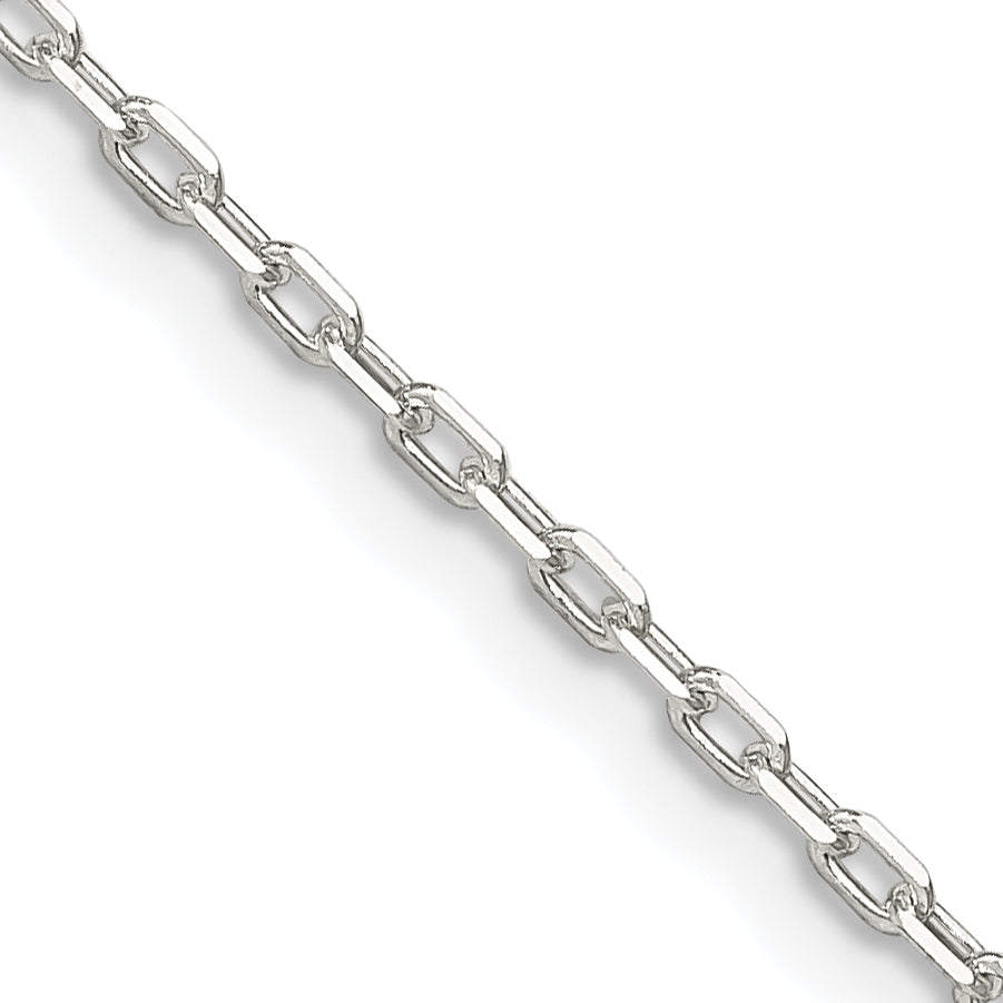 26 Inch Sterling Silver 1.65mm Diamond-Cut Long Link Cable Chain ...