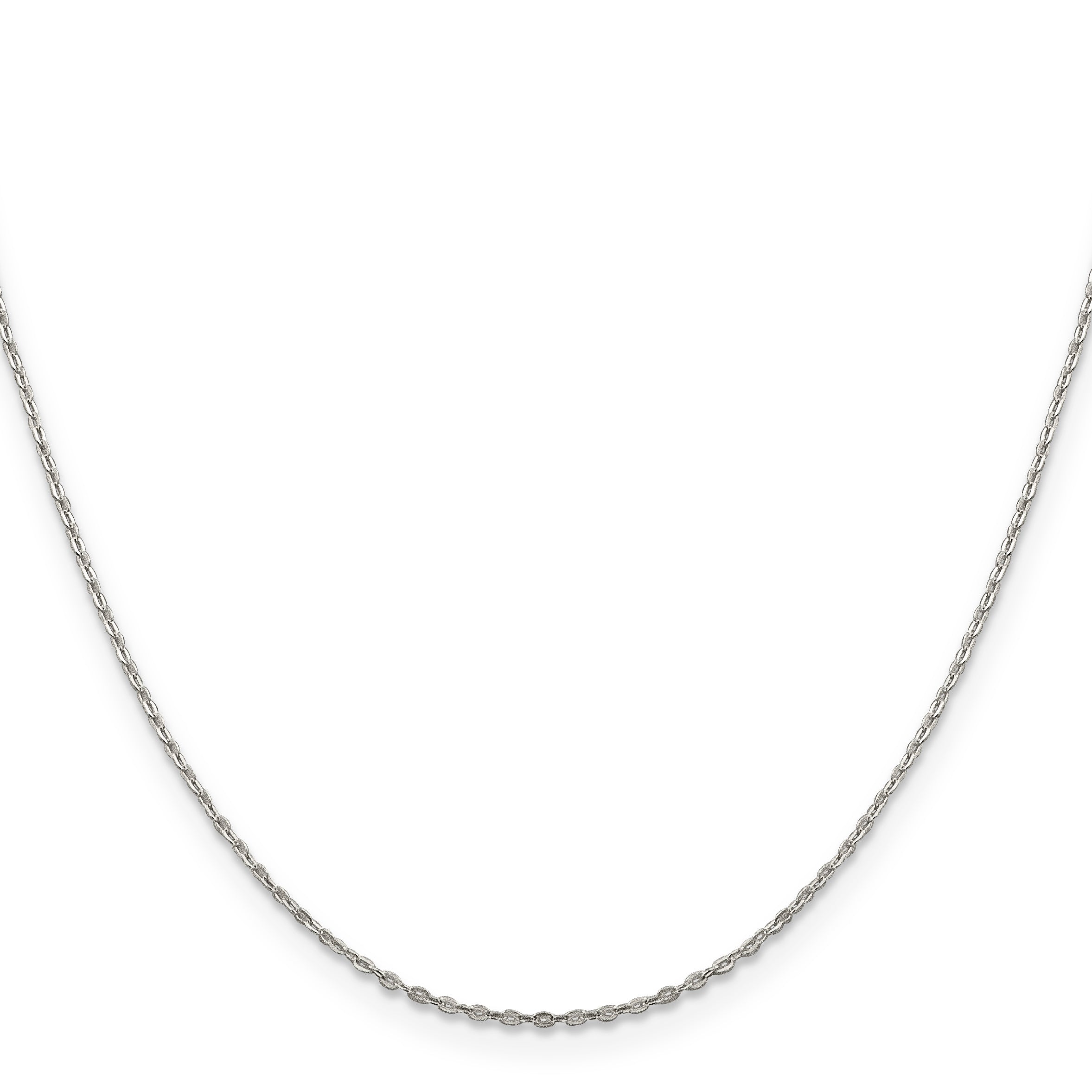 24 Inch Sterling Silver .5mm Flat Link Cable Chain Necklace