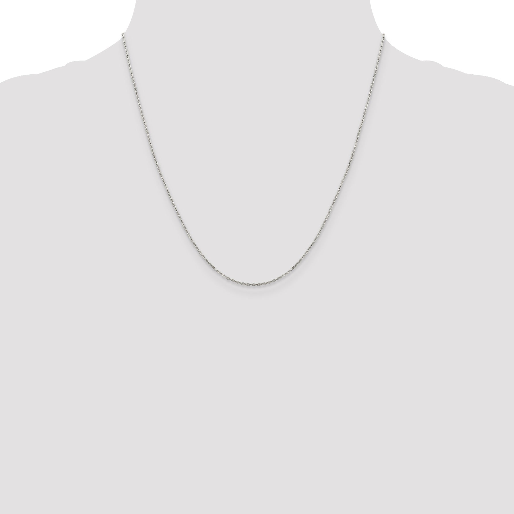 20 Inch Sterling Silver .5mm Flat Link Cable Chain Necklace