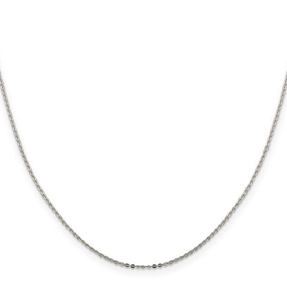 24 Inch Sterling Silver .9mm Flat Link Cable Chain Necklace