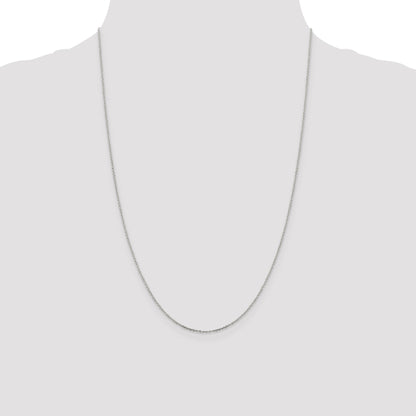 24 Inch Sterling Silver .95mm Diamond-Cut Forzantina Cable Chain Necklace