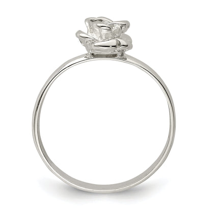 Sterling Silver 8mm Rose Ring