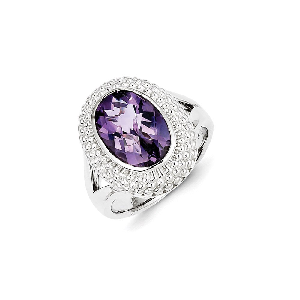 Sterling Silver Amethyst Ring (Size 7 Only)