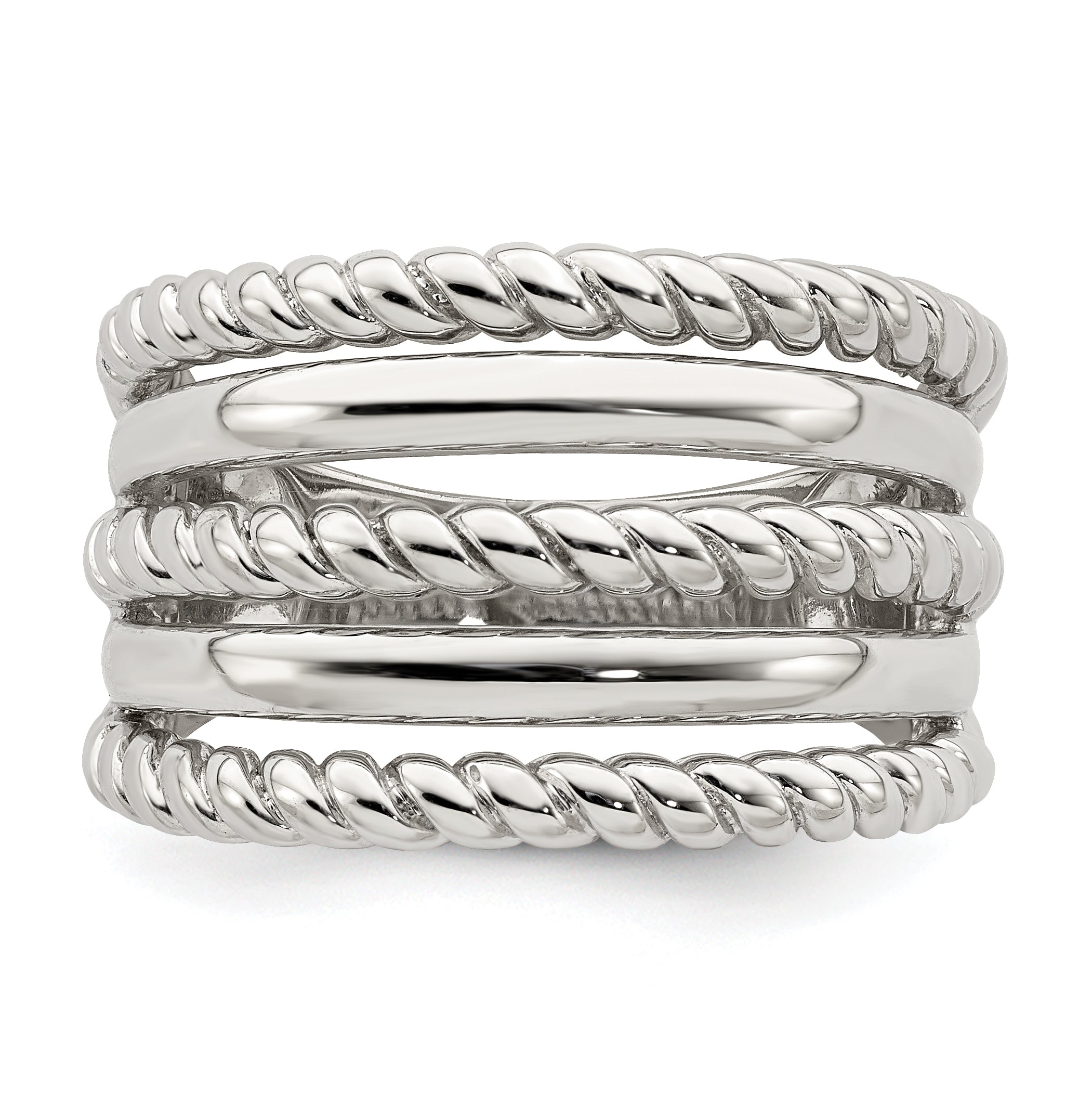Sterling Silver Polished Fancy Ring