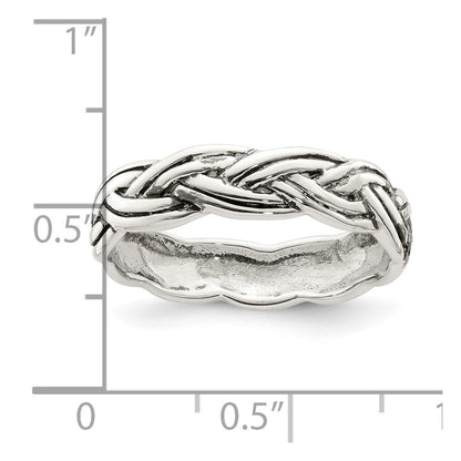 Sterling Silver Antiqued Celtic Band